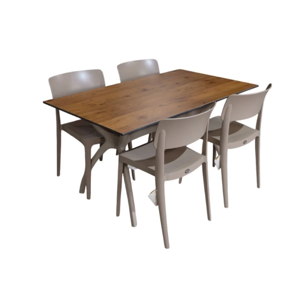 Byokuyan Pano 4+1 Kompakt Novecento Plastik Ayak 80x140 Masa Takımı