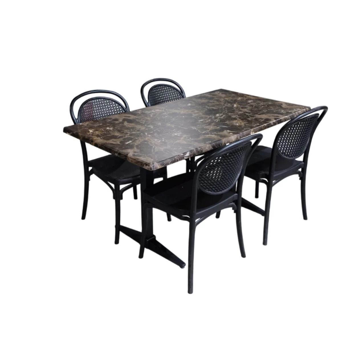 Byokuyan Sera 4+1 Verzalit Brownie Denge Ayak 80x140 Masa Takımı